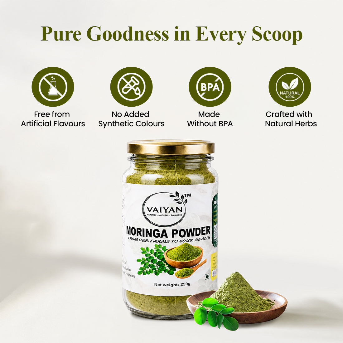 Vaiyan Organics Moringa Powder 250g